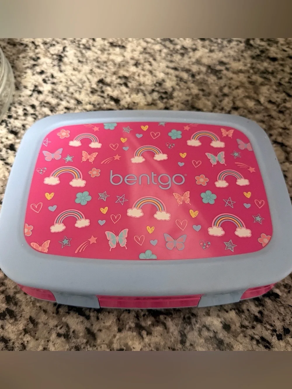 Bentgo Kids Pink Rainbow & Butterfly Lunch Box